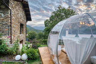 Soggiorno insolito di una notte presso Il Cantico Bubble Room in provincia di Cuneo