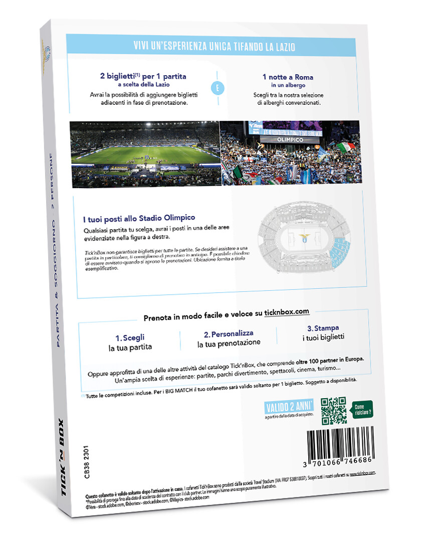 S.S. Lazio - 1 partita + 1 notte
