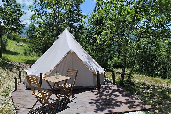Soggiorno insolito di due notti in tenda all'agriturismo Tre Casali in provincia di Frosinone